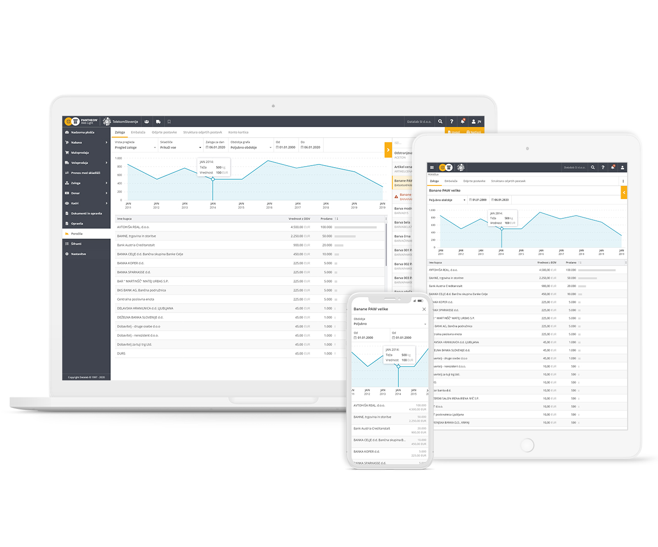 PANTHEON Web Light mobile PANTHEON Web Light responsive screens